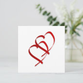 Invitation double coeur (Debout devant)