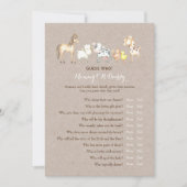 Invitation Double Côté - Baby shower Jeux Voeux | Devinez qui (Devant)