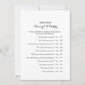 Invitation Double côté - conjecture des souhaits | de jeux de (Devant)