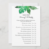 Invitation Double côté - conjecture des souhaits | de jeux de (Devant)