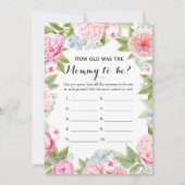 Invitation Double Côté - Jeux de 2 Baby showers - Quel âge |  (Devant)