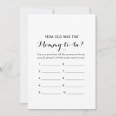 Invitation Double Côté - Jeux de 2 Baby showers - Quel âge |  (Devant)