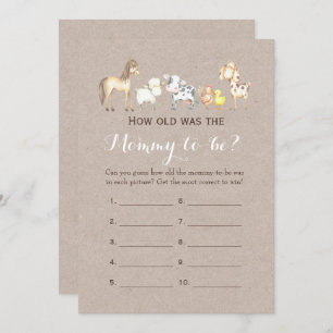 Invitation Double Côté - Jeux de 2 Baby showers - Quel âge