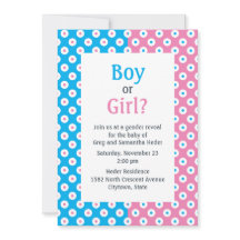 Double couleur Boy or Girl Polka-Dot Genre Reveine