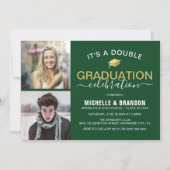 Invitation Double de la fête de graduation (Devant)