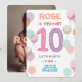 Invitation Double Digits Celebration Bash (Devant / Derrière)