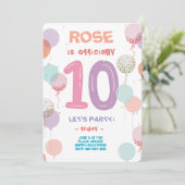 Invitation Double Digits Celebration Bash (Debout devant)