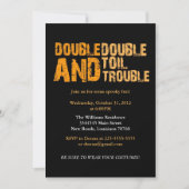 Invitation Double double huile et problème| Parti Halloween (Devant)