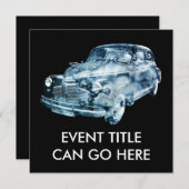 Invitation double exposition au lavage de voiture (Devant / Derrière)