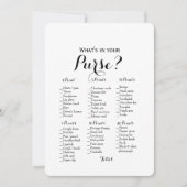 Invitation Double Face - 2 Jeux de Baby Shower Purse | Vœux (Devant)