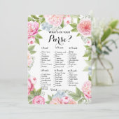 Invitation Double Face - 2 Jeux de Baby Shower Sac | Vœux (Debout devant)