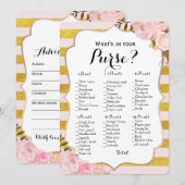 Invitation Double Face - 2 Jeux de Baby Shower Sac | Vœux (Devant / Derrière)