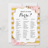 Invitation Double Face - 2 Jeux de Baby Shower Sac | Vœux (Devant)