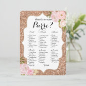 Invitation Double Face - 2 Jeux de Baby Shower Sac | Vœux (Debout devant)