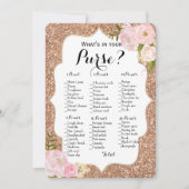 Invitation Double Face - 2 Jeux de Baby Shower Sac | Vœux (Devant)