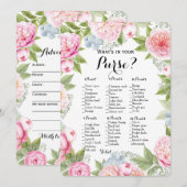 Invitation Double Face - 2 Jeux de salle de mariage Purse | S (Devant / Derrière)