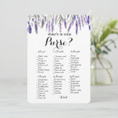 Invitation Double Face - 2 Jeux de salle de mariage Purse | V (Debout devant)