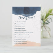 Invitation Double face - 2 x jeux de Baby shower (Debout devant)