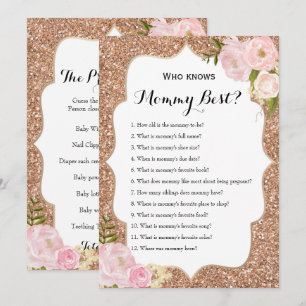 Invitation Double face - 2 x jeux de Baby shower