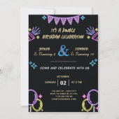 Invitation Double fête Anniversaire (Devant)