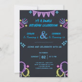 Invitation Double fête Anniversaire (Devant)