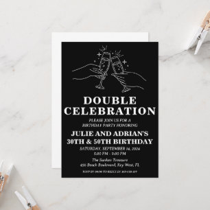 Invitation Double fête d'anniversaire