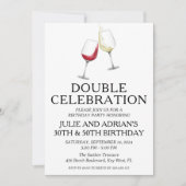 Invitation Double fête d'anniversaire (Devant)