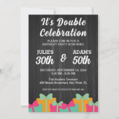Invitation Double fête d'anniversaire (Devant)