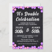 Invitation Double fête d'anniversaire (Devant)