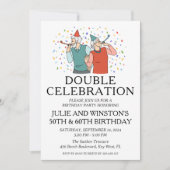 Invitation Double fête d'anniversaire (Devant)
