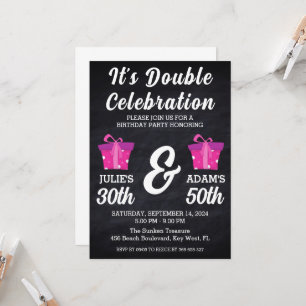 Invitation Double fête d'anniversaire