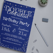 Invitation Double fête d'anniversaire élégante