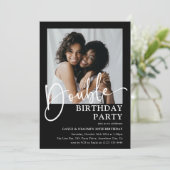 Invitation DOUBLE FÊTE D'ANNIVERSAIRE Minimal Conjointe Fête (Debout devant)