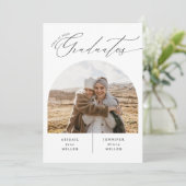 Invitation Double fête moderne Photo Graduation Party (Debout devant)