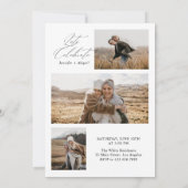 Invitation Double fête moderne Photo Graduation Party (Dos)