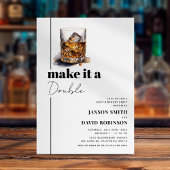 Invitation Double fête Whiskey fête d'anniversaire conjointe