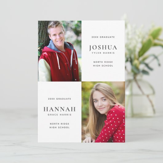 Invitation Double Graduates (Debout devant)