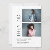 Invitation Double Graduates moderne (Devant)