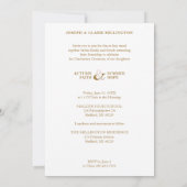 Invitation Double Graduation Chic Gold 2 Photos Script modern (Dos)