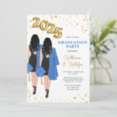 Invitation Double Graduation des jumeaux (Debout devant)