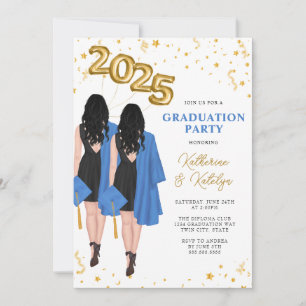 Invitation Double Graduation des jumeaux