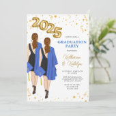 Invitation Double Graduation des jumeaux (Debout devant)