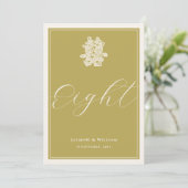 Invitation Double Happiness Gold Mariage chinois Numéro de ta (Debout devant)