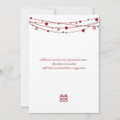 Invitation Double Happiness Lanterns Fiançailles Dîner Invita (Dos)