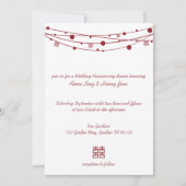 Invitation Double Happiness Lanterns Mariage Anniversaire (Devant)