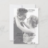 Invitation Double Jeune/Vieux Photo 50e Anniversaire (Devant)