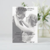 Invitation Double Jeune/Vieux Photo 50e Anniversaire (Debout devant)