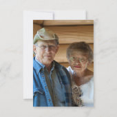 Invitation Double Jeune/Vieux Photo 50e Anniversaire (Dos)