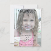 Invitation Double Jeune/Vieux Photo Feminine 30e anniversaire (Devant)