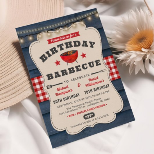 Invitation Double Joint BBQ d'été BBQ d'été